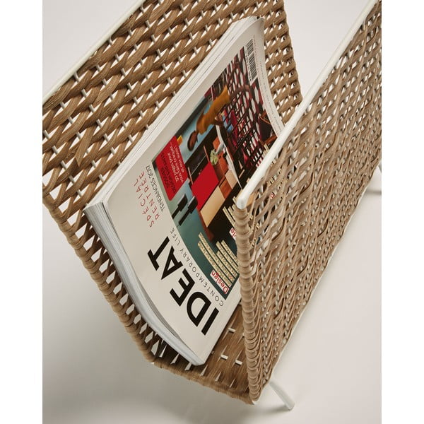 Gazetnik ze sztucznego rattanu Shibori – Kave Home-image-1