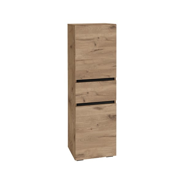 Wysoka wąska szafka łazienkowa w dekorze dębu 38x130 cm Wisla – Støraa-image-2