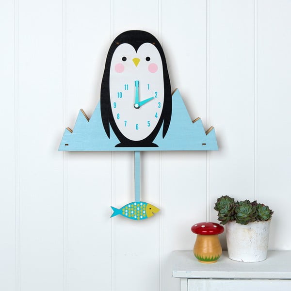 Zegar drewniany Rex London Milo The Penguin-image-1