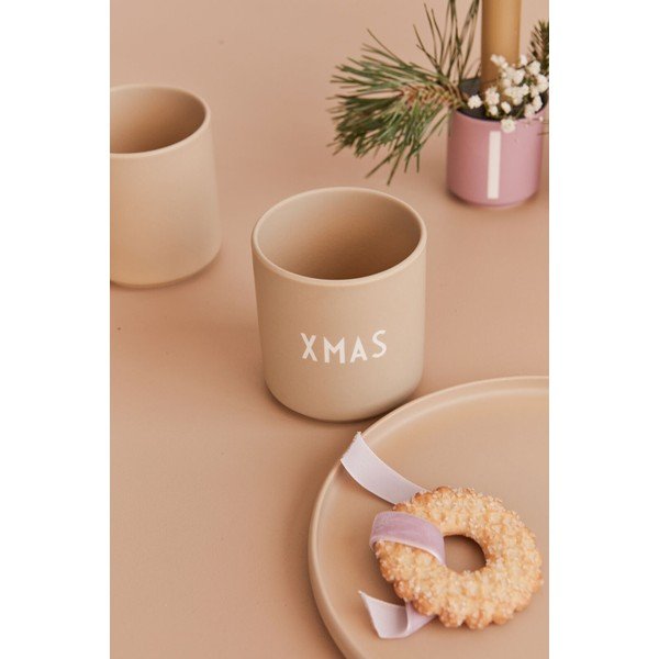 Beżowy kubek z imitacji porcelany Design Letters Favourite, 0,25 l-image-1