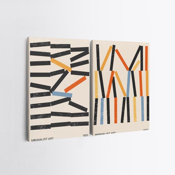Obrazy zestaw 2 szt. 50x70 cm Lines – Wallity-image-2