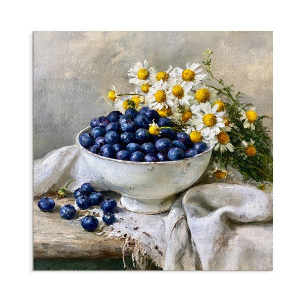 Obraz drukowany na płótnie 32x32 cm Blueberry Bowl – Styler