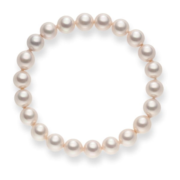 Różowa bransoletka z pereł Pearls Of London Chloe, 19 cm