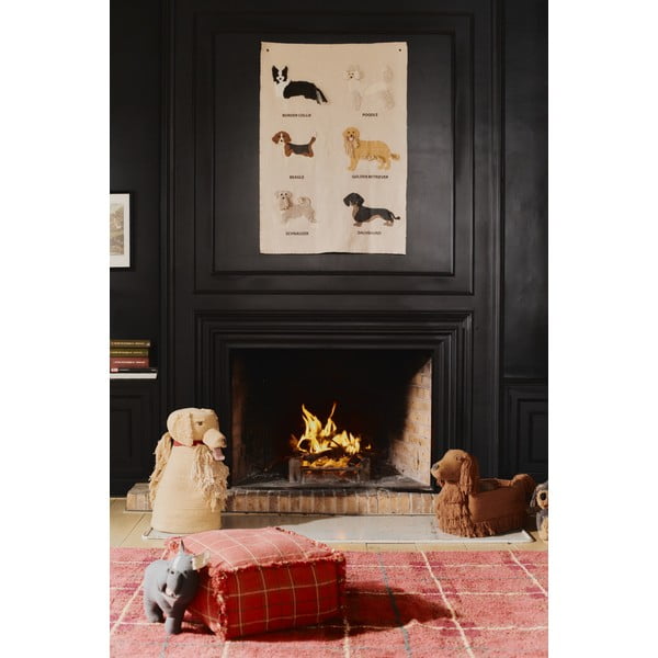 Czerwony bawełniany dywan odpowiedni do prania/tkany ręcznie 140x190 cm Tartan Vintage Red – Lorena Canals-image-3