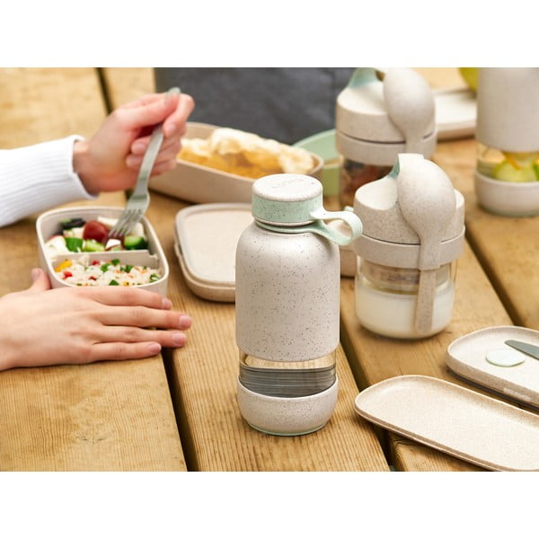 Kremowa podróżna szklana butelka 500 ml To Go Organic – Lékué-image-1