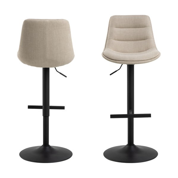 Czarny/beżowy hoker z regulowaną wysokością (wysokość siedziska 65 cm) Adisa – Actona-image-2