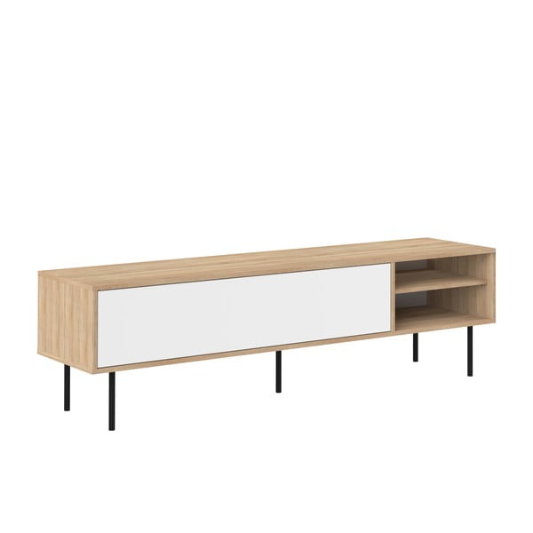 Biała szafka pod TV w dekorze dębu 165x40 cm Ampère – TemaHome-image-3