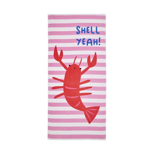 Różowy ręcznik plażowy 160x76 cm Shell Yeah – Catherine Lansfield