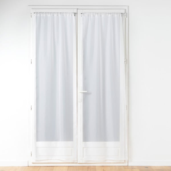 Białe firanki z mikrosatyny zestaw 2 szt. 70x200 cm Voiline – douceur d'intérieur