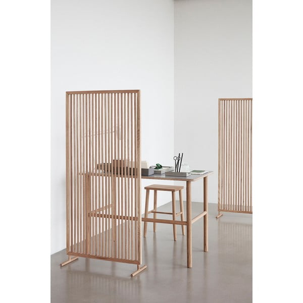 Hoker z litego drewna dębowego w naturalnym kolorze (wysokość siedziska 52 cm) Folk – Hübsch-image-1