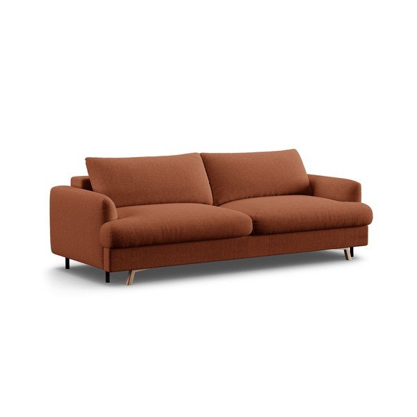 Rozkładana/ze schowkiem sofa w kolorze terakoty 233 cm Naomi – Micadoni 