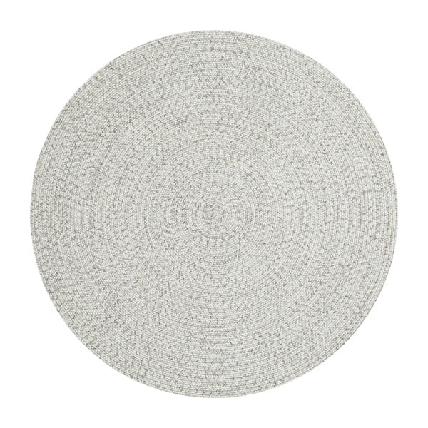 Białobeżowy okrągły dywan odpowiedni na zewnątrz ø 150 cm – NORTHRUGS
