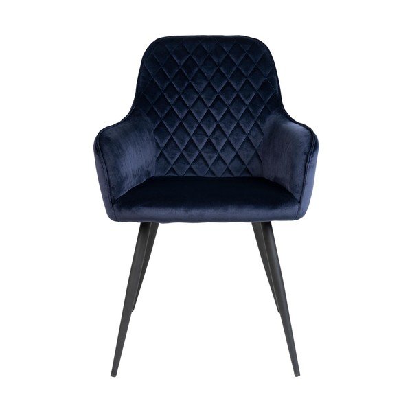 Ciemnoniebieskie tapicerowane fotele jadalniane zestaw z podłokietnikami 2 szt. Harbo – House Nordic-image-2