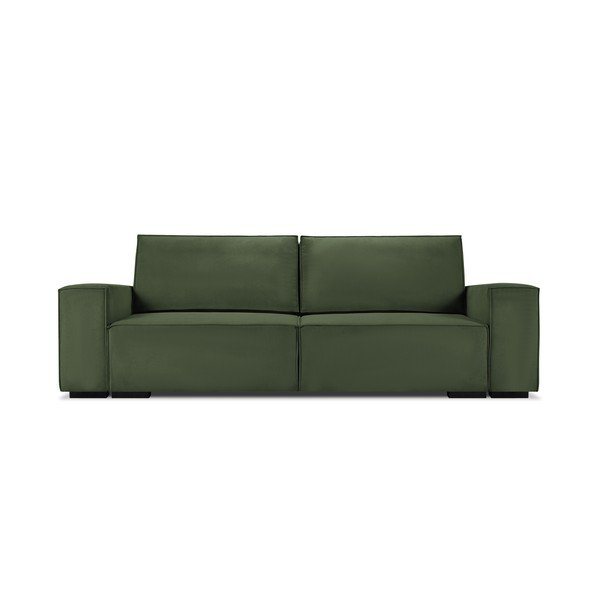 Zielona sztruksowa rozkładana sofa Mazzini Sofas Azalea-image-2