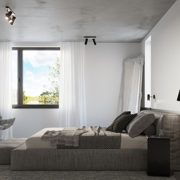 Czarna lampa sufitowa 6x30 cm Mira – Sollux-image-4