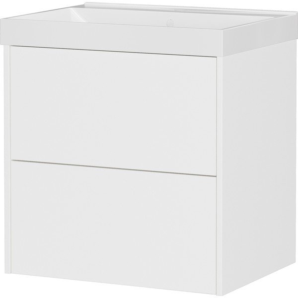 Biała wisząca szafka pod umywalkę z matowym wykończeniem 61x65 cm Bodera – Germania