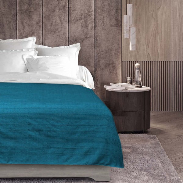 Niebieska narzuta 220x240 cm Lucile – douceur d'intérieur-image-1