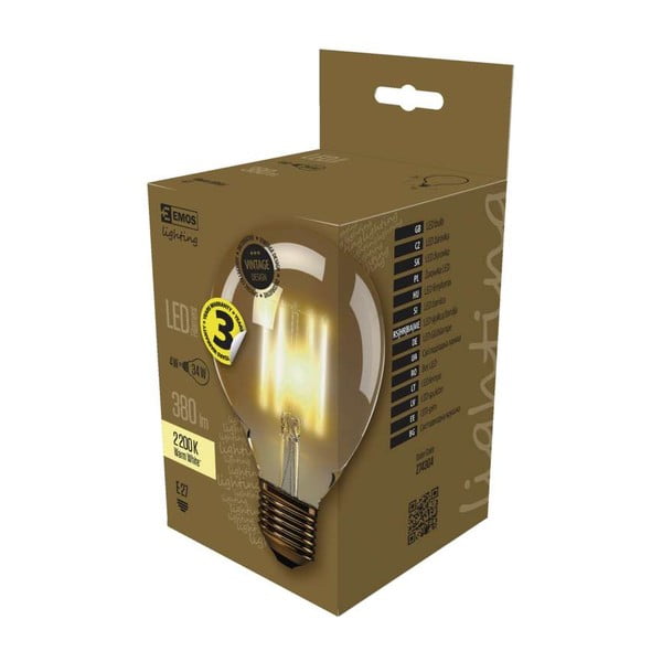 Żarówka LED EMOS Vintage G95 Warm White, 4W E27-image-2