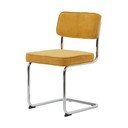 Żółte sztruksowe krzesło Rupert – Unique Furniture