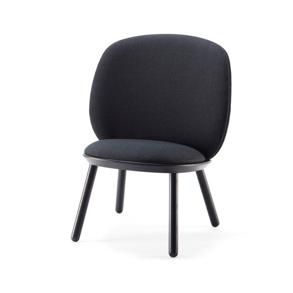 Czarny fotel z jesionu z elementami skórzanymi EMKO Naïve-image-4