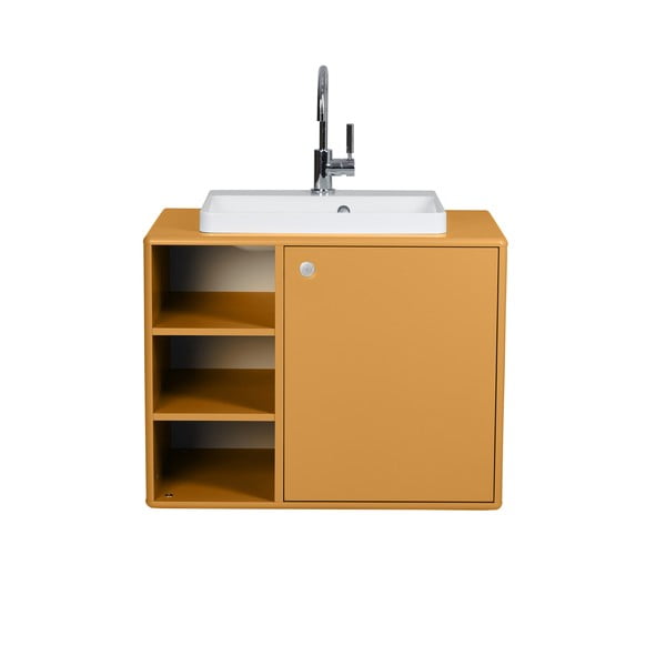 Musztardowa wisząca szafka pod umywalkę 80x62 cm Color Bath – Tom Tailor