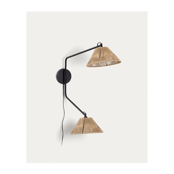 Czarno-naturalny kinkiet Pontos – Kave Home-image-3