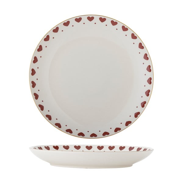 Biały kamionkowy talerz ze świątecznym motywem ø 26,5 cm Jolly – Bloomingville-image-4