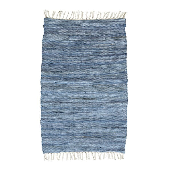 Niebieski dywan we wzory A Simple Mess Mille, 90x60 cm