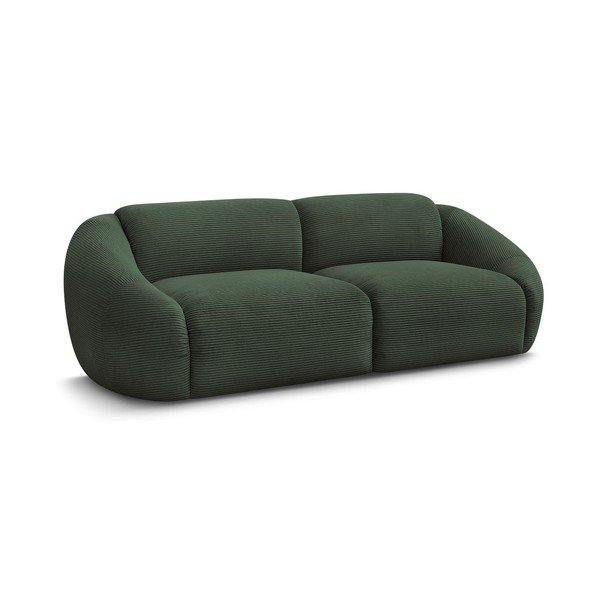 Zielona sztruksowa sofa 250 cm Tina – Bobochic Paris-image-2