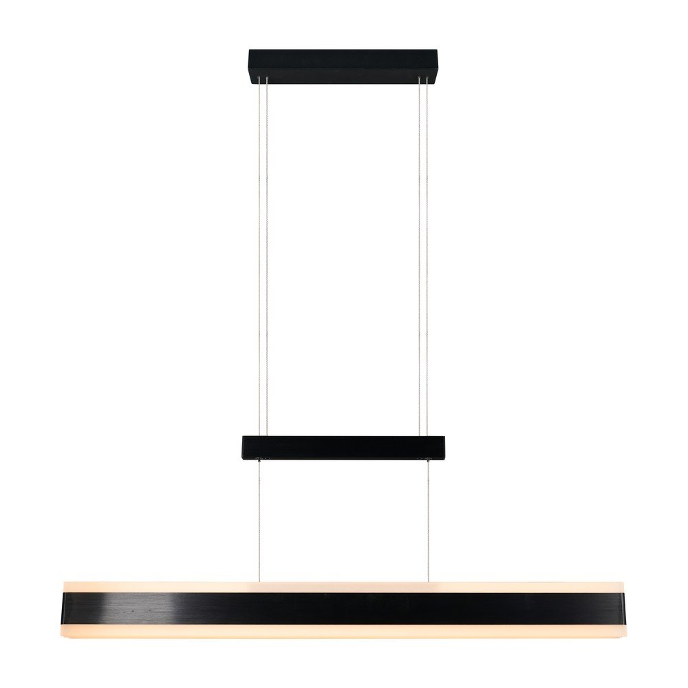Lampa wisząca LED w kolorze matowej czerni z metalowym kloszem Arcola – Trio