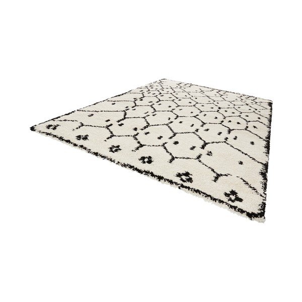 Biało-czarny dywan Mint Rugs Allure Ronno White, 80x150 cm-image-1
