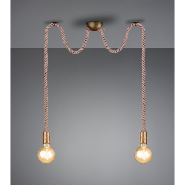 Lampa wisząca w kolorze mosiądzu ø 12 cm Rope – Trio-image-1