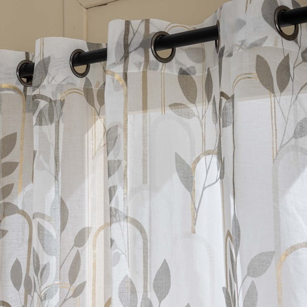 Szara firanka z woalu 140x240 cm Roseris – douceur d'intérieur-image-2