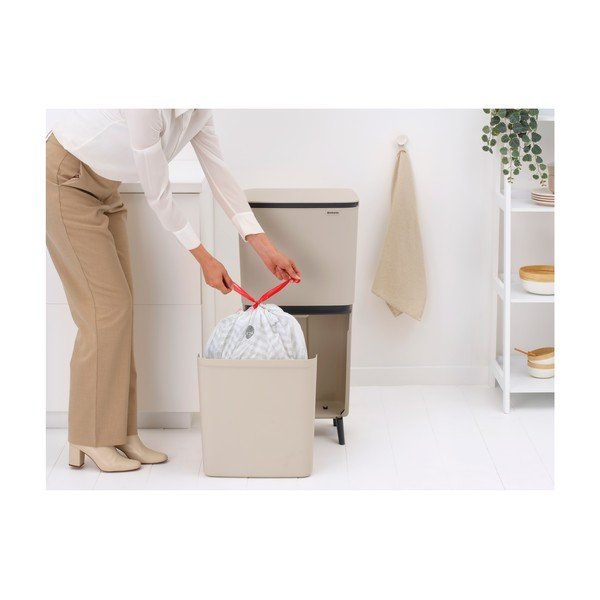 Jasnoszary plastikowy kosz na śmieci 20+25 l do segregacji odpadów SortUp Recycle Hi – Brabantia-image-3