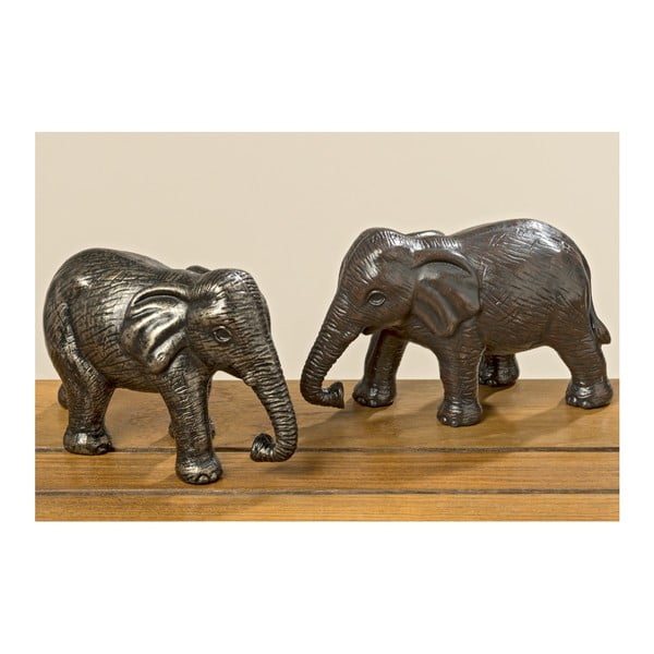 Zestaw 2 figurek dekoracyjnych Boltze Elephants