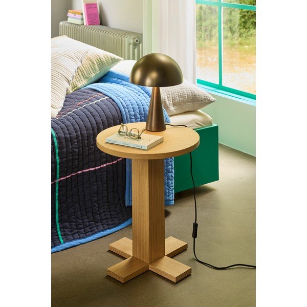 Okrągły stolik w dekorze dębu ø 45 cm Koohi – Hübsch-image-1