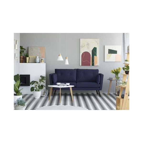 Ciemnoniebieska sofa 3-osobowa Mazzini Sofas Cotton-image-3