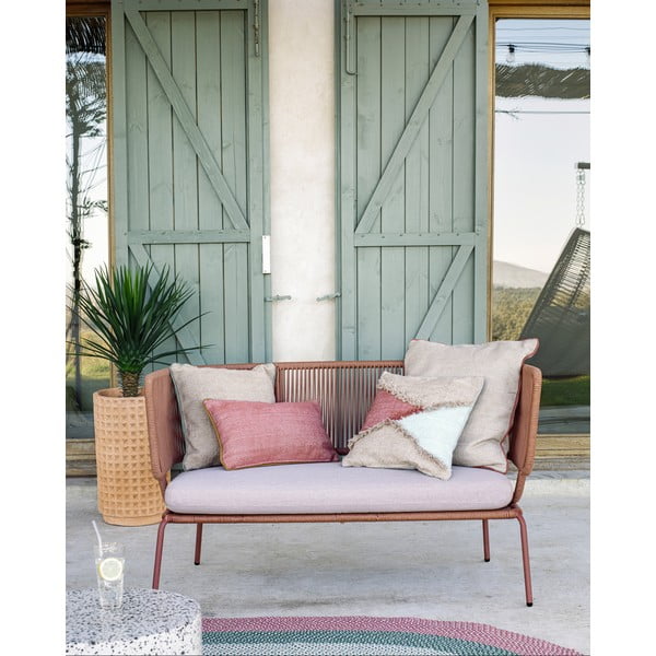 Różowa poszewka na poduszkę z tworzywa sztucznego z recyklingu Kave Home Dalila, 30x50 cm-image-2