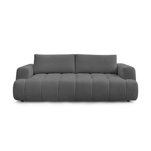 Ciemnoszara rozkładana/ze schowkiem sofa 251 cm Fuji – Bobochic Paris