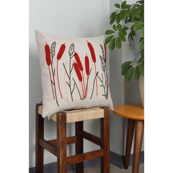 Lniana poduszka dekoracyjna 43x43 cm Straw – Mioli Decor-image-2