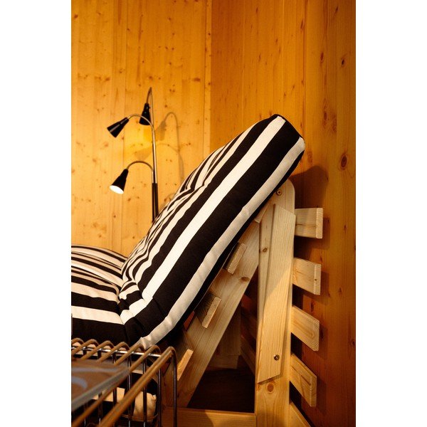 Czarno-biały rozkładany fotel futon/drewniany Roots – Karup-image-4