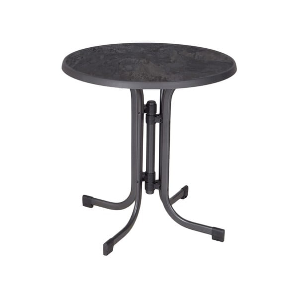 Metalowy okrągły stół ogrodowy ø 70 cm Pizarra – Dajar-image-1