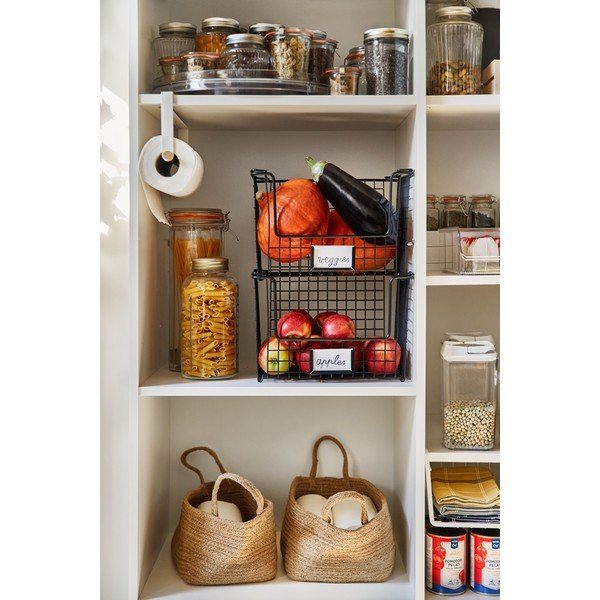 Czarny metalowy koszyk iDesign Classico, 31x25,5 cm-image-2