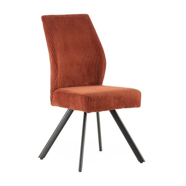 Pomarańczowe sztruksowe krzesła zestaw 2 szt. Anibal – Marckeric