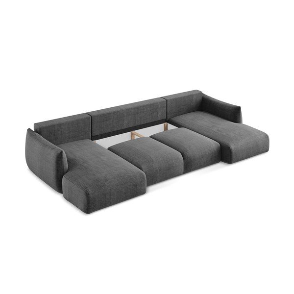 Ciemnoszary rozkładany narożnik (w kształcie litery U) Leila – Makamii-image-4