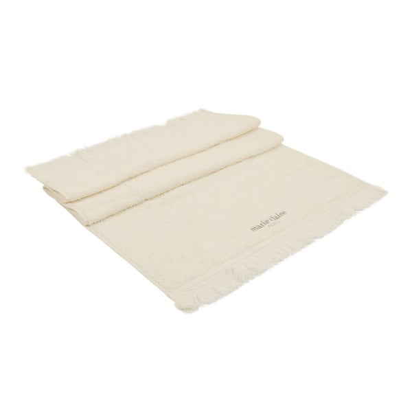 Kremowy ręcznik bawełniany z kolekcji Marie Calire Amy, 50x90 cm