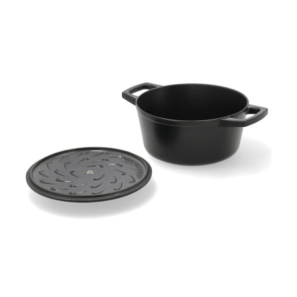 Garnek żeliwny z pokrywką odpowiedni na indukcję 3,6 l – Holm-image-3