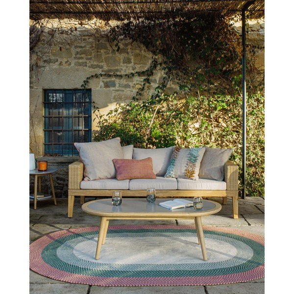 Ogrodowy stolik z drewna eukaliptusa z betonowym blatem Kave Home Glynis Nina-image-4