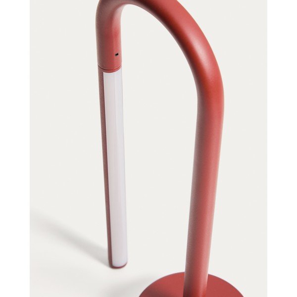Czerwona metalowa lampa stołowa LED (wysokość 30 cm) Bow – Kave Home-image-4