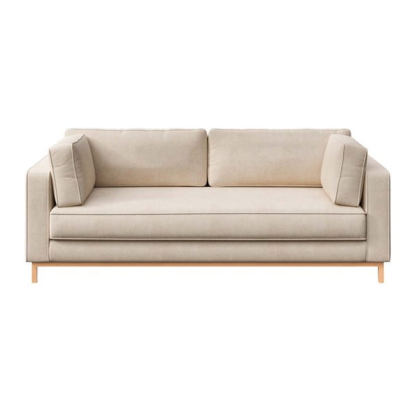 Beżowa aksamitna sofa 222 cm Celerio – Ame Yens